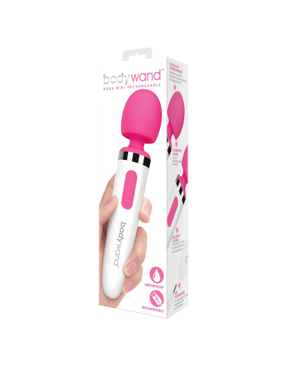 Bodywand Aqua Mini - akkus, vízálló masszírozó vibrátor (fehér-pink)