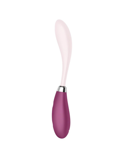 Satisfyer G-Spot Flex 3 - akkus G-pont vibrátor (pink-bordó)