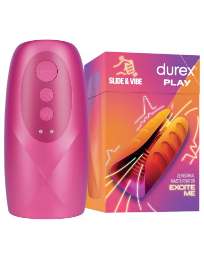 Durex Slide & Vibe - akkus, vízálló makkvibrátor (pink)