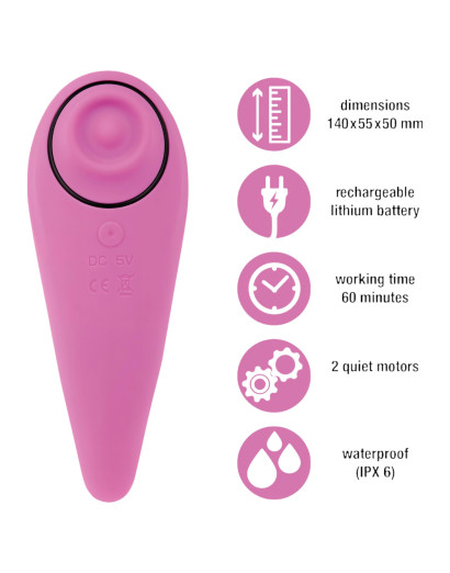 FEELZTOYS Femmegasm - akkus 2in1 csiklóvibrátor (pink)