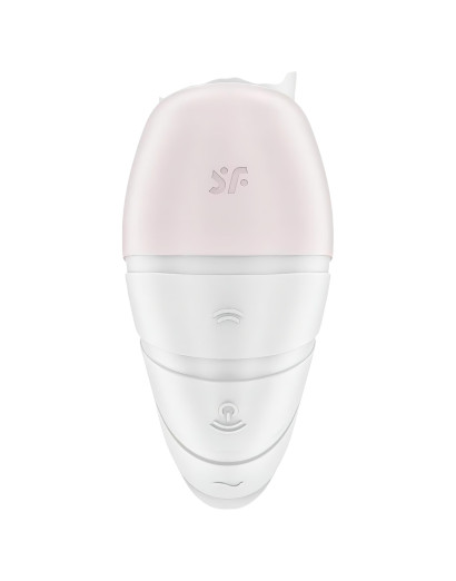 Satisfyer Supernova - akkus, léghullámos 2in1 vibrátor (fehér)