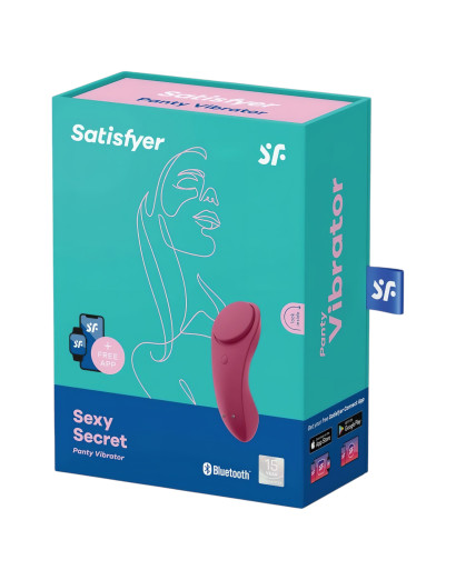 Satisfyer Sexy Secret - okos vízálló bugyivibrátor (bordó)