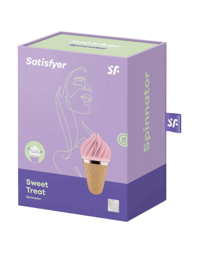 Satisfyer Sweet Treat - akkus, forgó csiklóvibrátor (pink-barna)