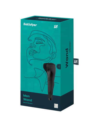 Satisfyer Men Wand - akkus, vízálló makkvibrátor (fekete)