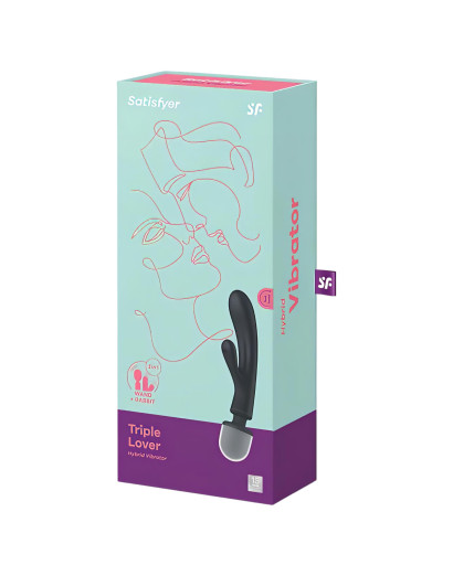 Satisfyer Triple Lover - G-pont és masszírozó vibrátor (ezüst)