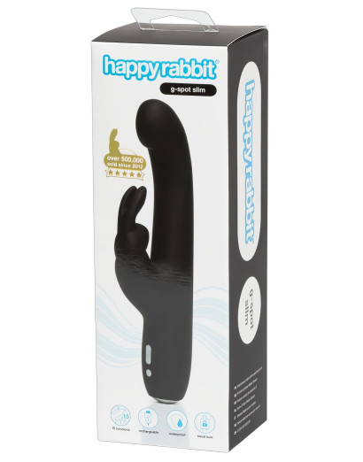 Happyrabbit G-Spot Slim - vibrátor (fekete)