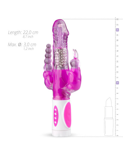 Easytoys Raving Rabbit - 3 ágú vibrátor (pink)