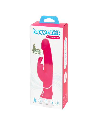 Happyrabbit Dual Density - vízálló, csiklókaros vibrátor (pink)