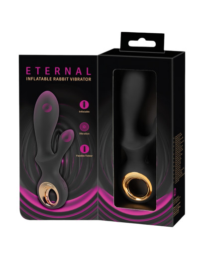 Eternal - felpumpálható csiklókaros vibrátor (fekete)