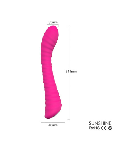 Sex HD Sunshine - akkus, barázdált G-pont vibrátor (pink)