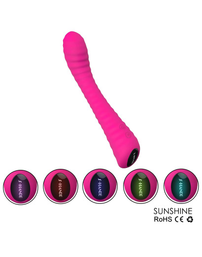 Sex HD Sunshine - akkus, barázdált G-pont vibrátor (pink)