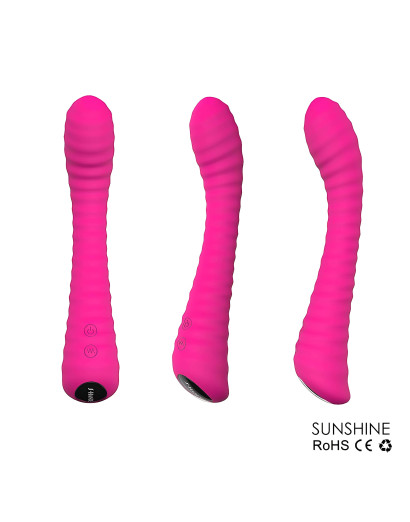 Sex HD Sunshine - akkus, barázdált G-pont vibrátor (pink)