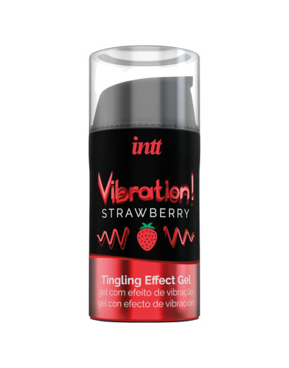 Intt Vibration! - folyékony vibrátor - eper (15ml)