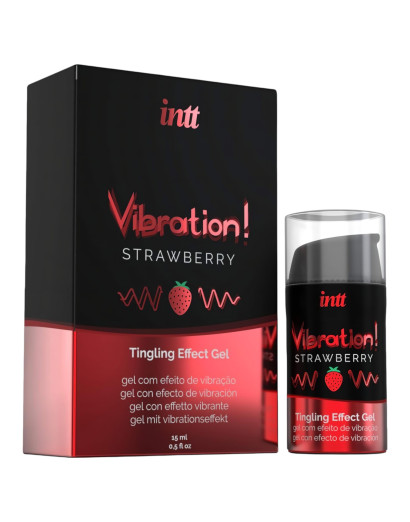 Intt Vibration! - folyékony vibrátor - eper (15ml)