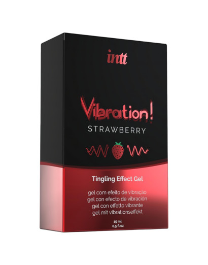 Intt Vibration! - folyékony vibrátor - eper (15ml)