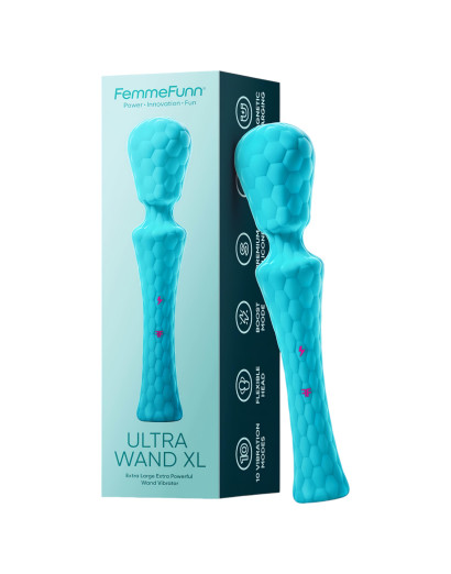 FemmeFunn Ultra Wand XL - prémium masszírozó vibrátor (türkiz)