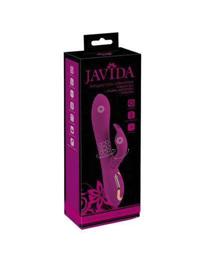 Javida - 3in1 gyöngyös-forgó vibrátor (lila)