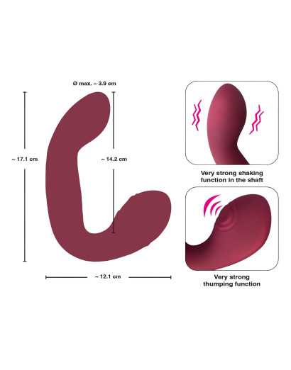 Javida Thumping - pulzáló G-pont és csiklóvibrátor (piros)