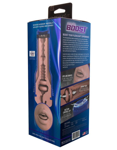 Fleshlight Boost Blow - élethű száj maszturbátor (natúr)