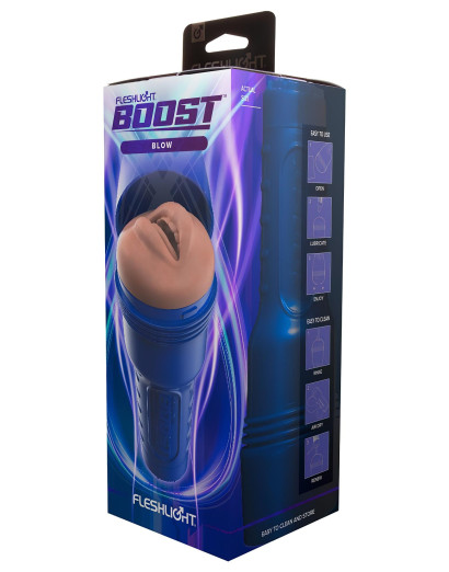 Fleshlight Boost Blow - élethű száj maszturbátor (natúr)