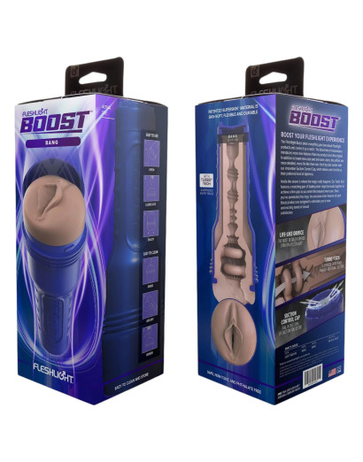 Fleshlight Boost Bang - élethű műpunci maszturbátor (natúr)