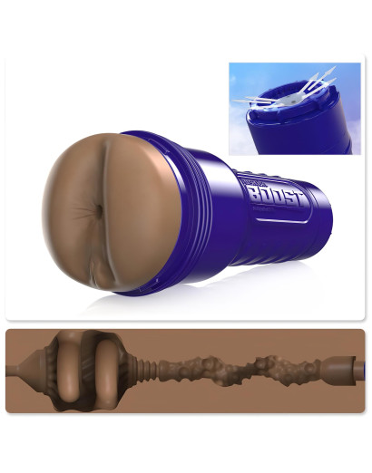 Fleshlight Boost Blast - élethű popsi maszturbátor (barna)