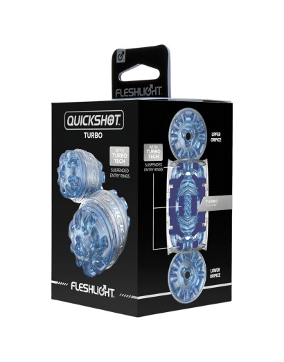 Fleshlight Quickshot Turbo - utazó maszturbátor (kék)