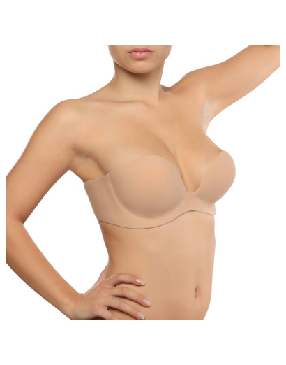 Bye Bra Gala C - rejtett Push-up melltartó (nude)