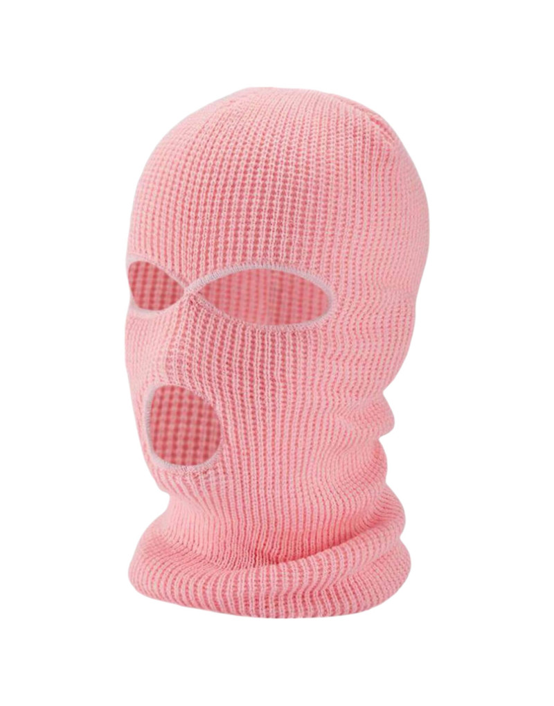 Balaclava - kötött szopóálarc 3 nyílással (pink)