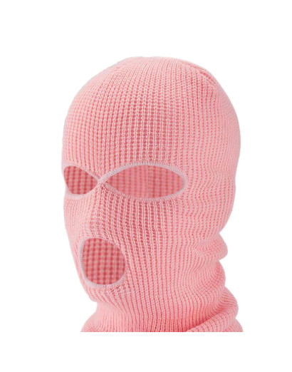 Balaclava - kötött szopóálarc 3 nyílással (pink)