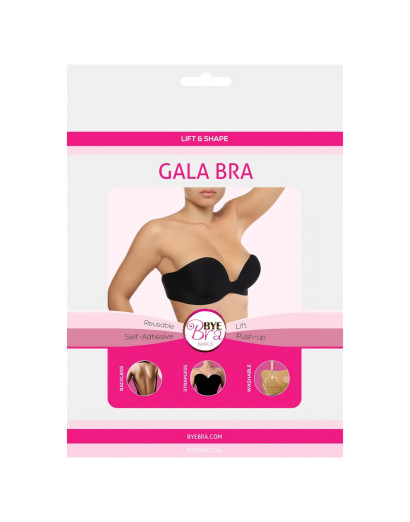 Bye Bra Gala A - rejtett Push-up melltartó (fekete)