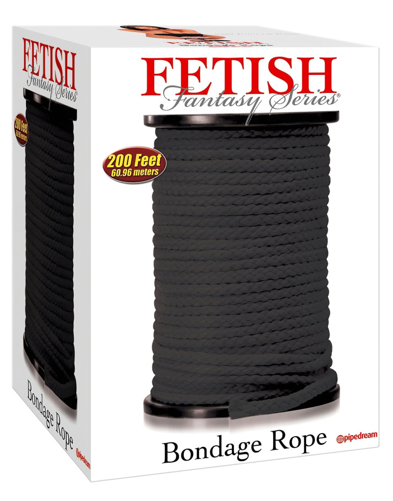 Fetish Shibari Bondage kötél - 60m (fekete)