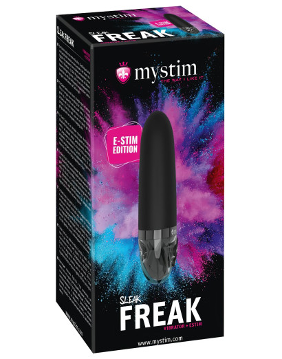 mystim Sleak Freak E-Stim - akkus, elektro rúdvibrátor (fekete)