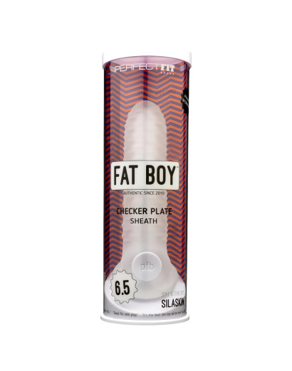 Fat Boy Checker Box - péniszköpeny (17cm) - tejfehér