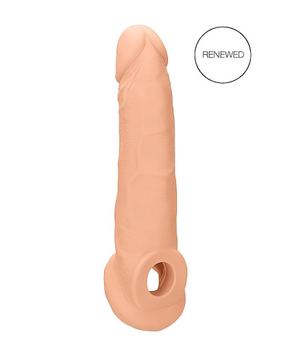 RealRock Penis Sleeve 9 - péniszköpeny (21,5cm) - natúr