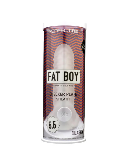 Fat Boy Checker Box - péniszköpeny (15cm) - tejfehér