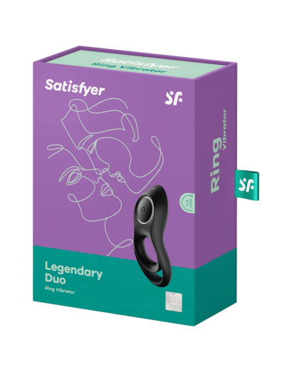 Satisfyer Legendary Duo - akkus, vibrációs péniszgyűrű (fekete)