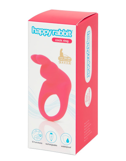 Happyrabbit Cock - akkus vibrációs péniszgyűrű (pink)