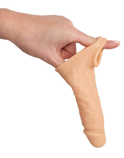 Realistixxx - heregyűrűs péniszköpeny - 16cm (natúr)