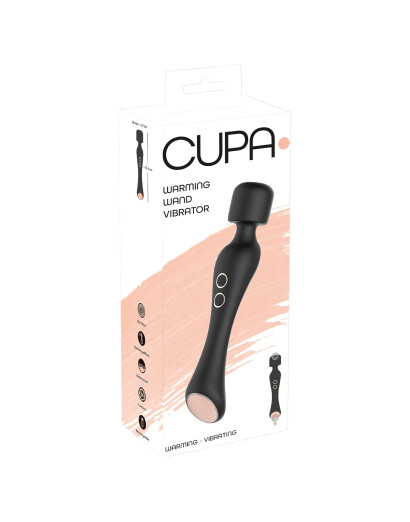 You2Toys CUPA Wand - akkus 2in1 masszírozó vibrátor (fekete)