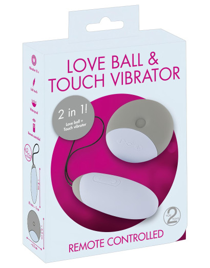 You2Toys - Love ball - akkus, 2in1 vibrációs tojás (szürke)