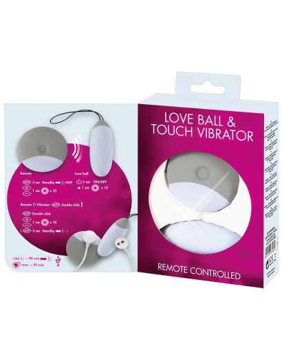 You2Toys - Love ball - akkus, 2in1 vibrációs tojás (szürke)