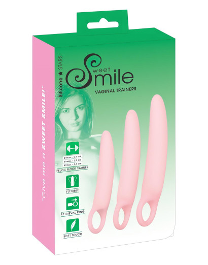 SMILE - Vaginal Trainers - dildó szett - rózsaszín (3 részes)