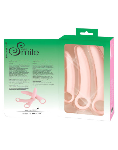 SMILE - Vaginal Trainers - dildó szett - rózsaszín (3 részes)