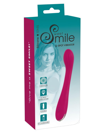 SMILE G-spot - akkus, bordázott G-pont vibrátor (lila)