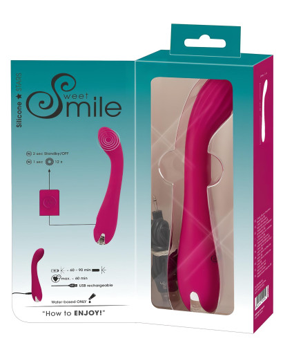 SMILE G-spot - akkus, bordázott G-pont vibrátor (lila)