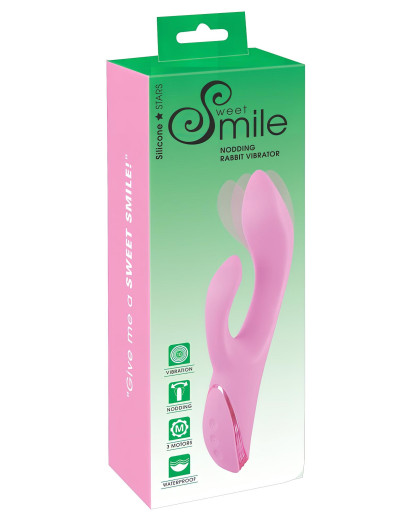 SMILE Nodding - akkus, csiklókaros, bólogató vibrátor (pink)