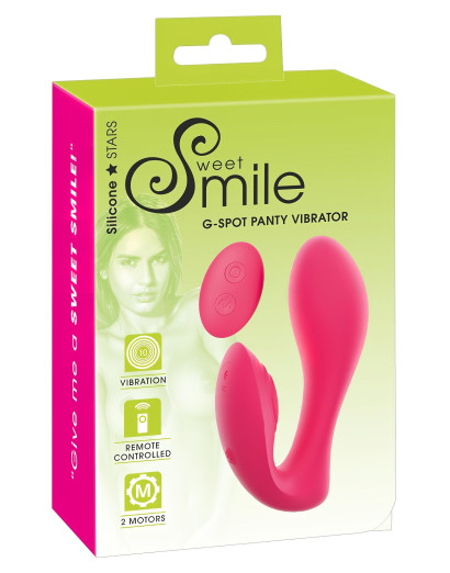 SMILE Panty - akkus, rádiós 2in1 vibrátor (pink)