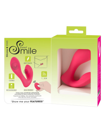 SMILE Panty - akkus, rádiós 2in1 vibrátor (pink)