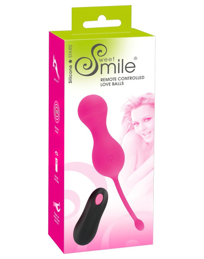 SMILE Love Balls - akkus, rádiós vibrációs tojás (pink)